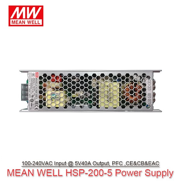 ALIMENTATORE MEANWELL HSP-200-5 40 AMPERE 5V PROFESSIONALE