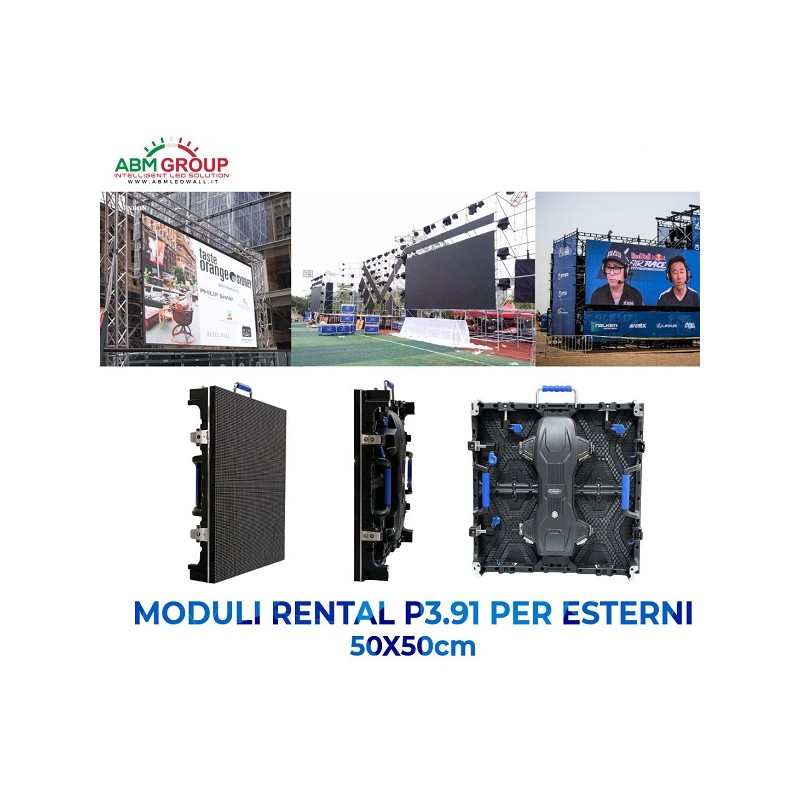 RENTAL LEDWALL P3,91 OUTDOOR 50CM X 50CM KINGLIGHT LED PER USO ESTERNO LINEA PRO MODULI RENTAL LEDWALL ABM GROUP SRLS